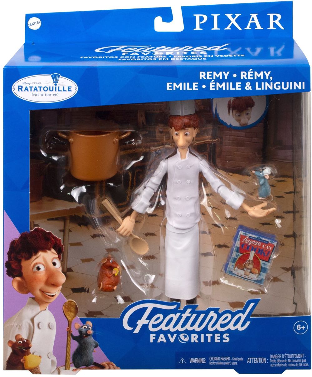 Ratatouille: REMY, EMILE, & LINGUINI - Mattel (Disney•Pixar) action figure collectible [Barcode 194735012183] - Main Image 2