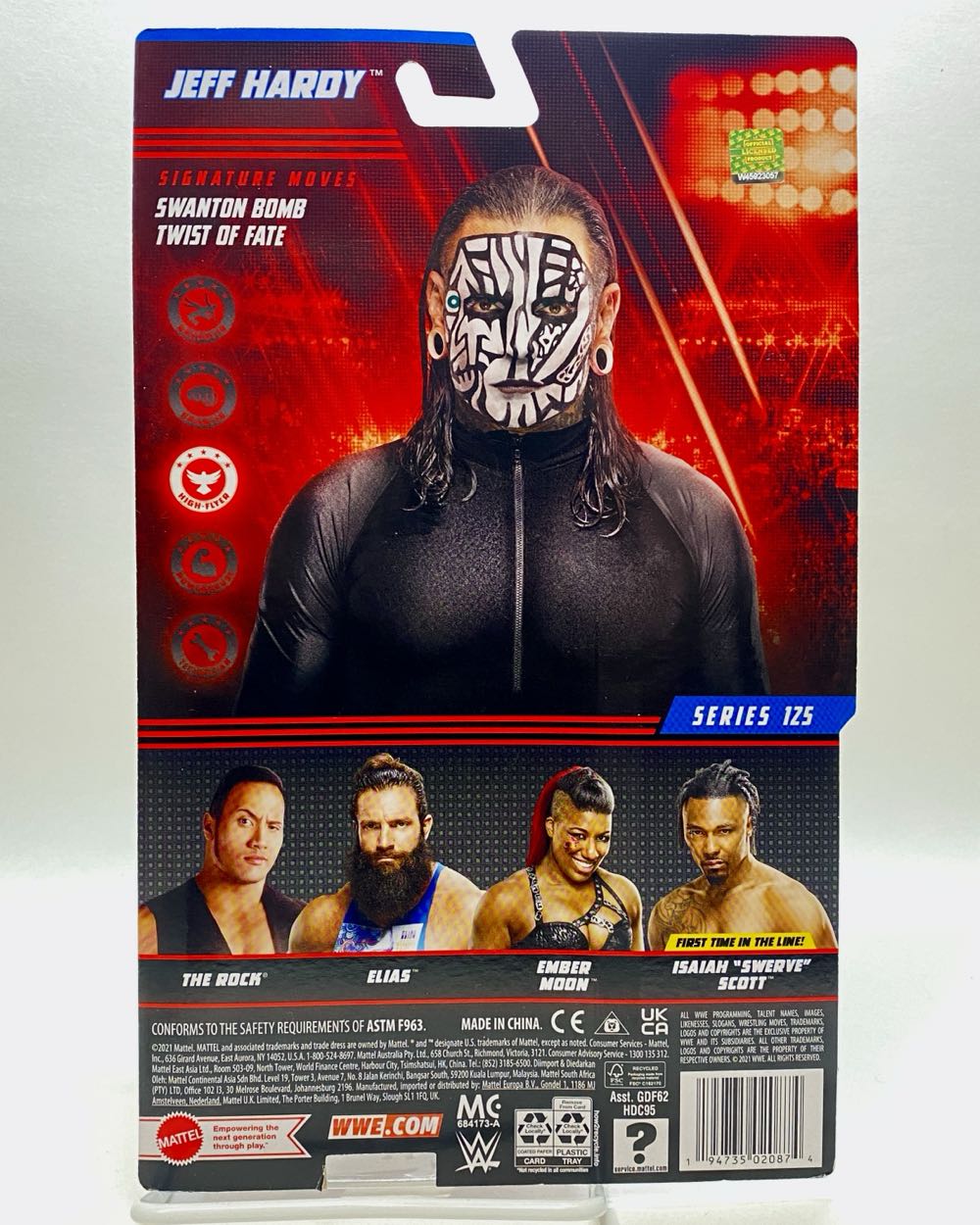 WWE Jeff Hardy  action figure collectible [Barcode 194735020874] - Main Image 2