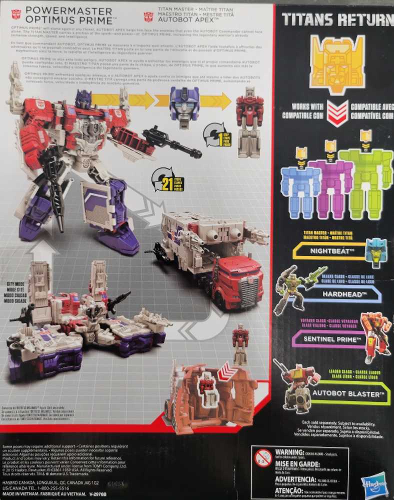 Optimus Prime Powermaster With Apex - Hasbro (Titans Return) action figure collectible - Main Image 4