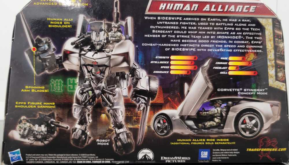Sideswipe with Epps Human Alliance  - Hasbro (Revenge Of The Fallen) action figure collectible - Main Image 3