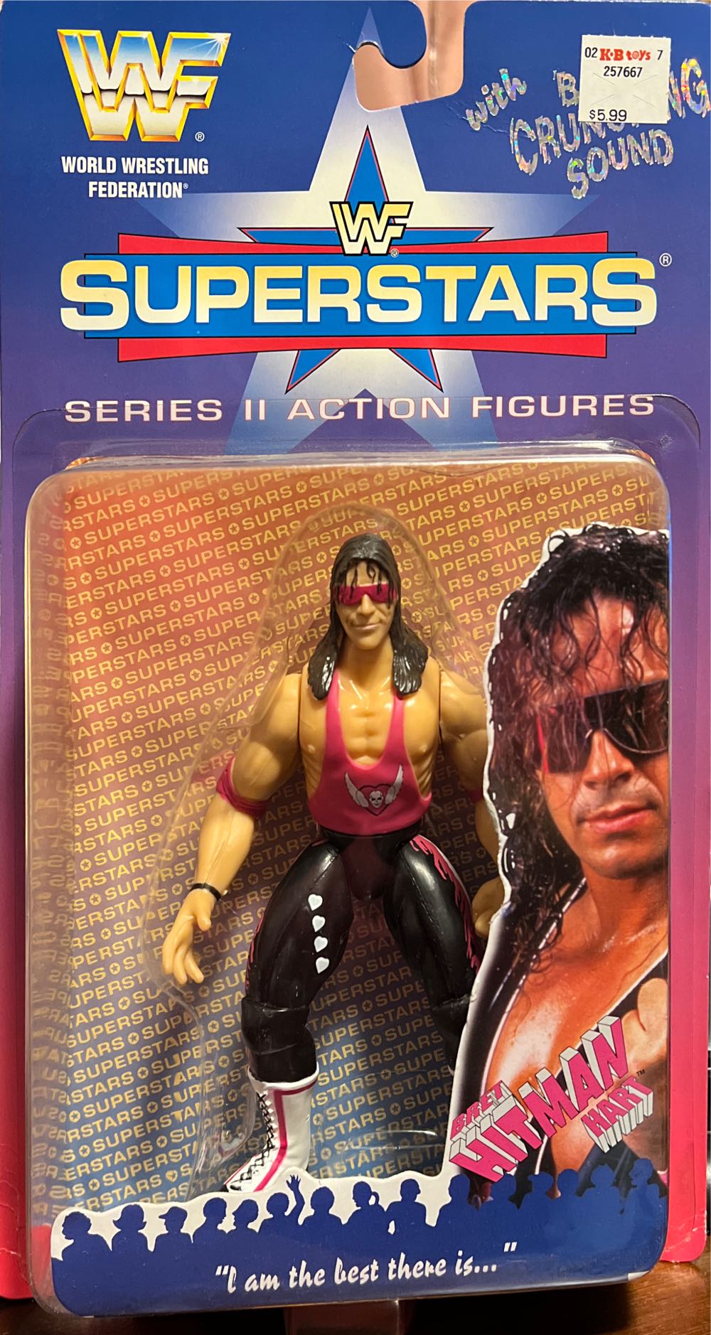 Jakks/WWF: Bret Hit Man Hart Series 2  (WWF Super Stars) action figure collectible [Barcode 039897804064] - Main Image 2