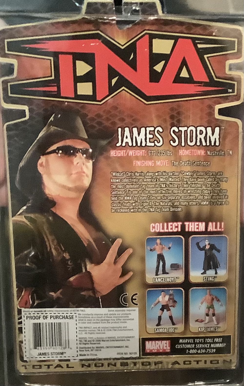Marvel Tna Total Non Stop Action Figure James Storm ...  action figure collectible [Barcode 883199901286] - Main Image 2