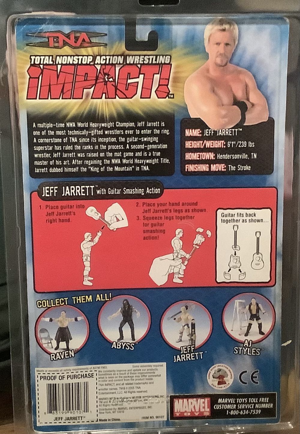 Jeff Jarrett - TNA Impact - Marvel Toys (Wrestleling) action figure collectible [Barcode 883199901071] - Main Image 2