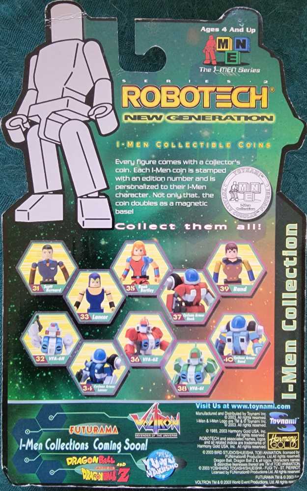 Robotech New Generation Rook Bartley And VFA-6Z Alpha Fighter - Toynami (Robotech) action figure collectible [Barcode 816355006433] - Main Image 2