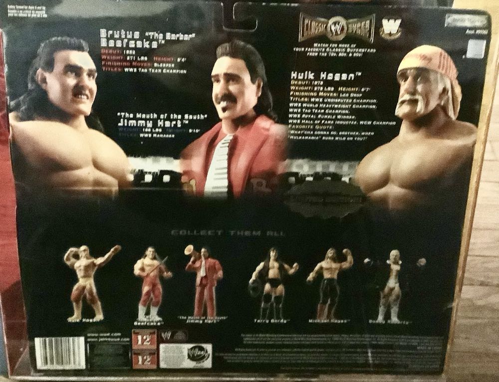 Hulk Hogan, Brutus Beefcake, Jimmy Hart - Jakks Pacific action figure collectible [Barcode 039897915623] - Main Image 2