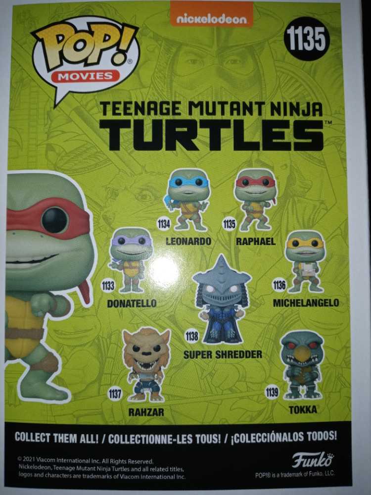 TMNT: Funko Pop! Teenage Mutant Ninja Turtles II: The Secret Of The Ooze - Raphael #1135 - Funko Pop! Movies (Teenage Mutant Ninja Turtles II: The Secret of the Ooze) action figure collectible [Barcode 889698561648] - Main Image 2
