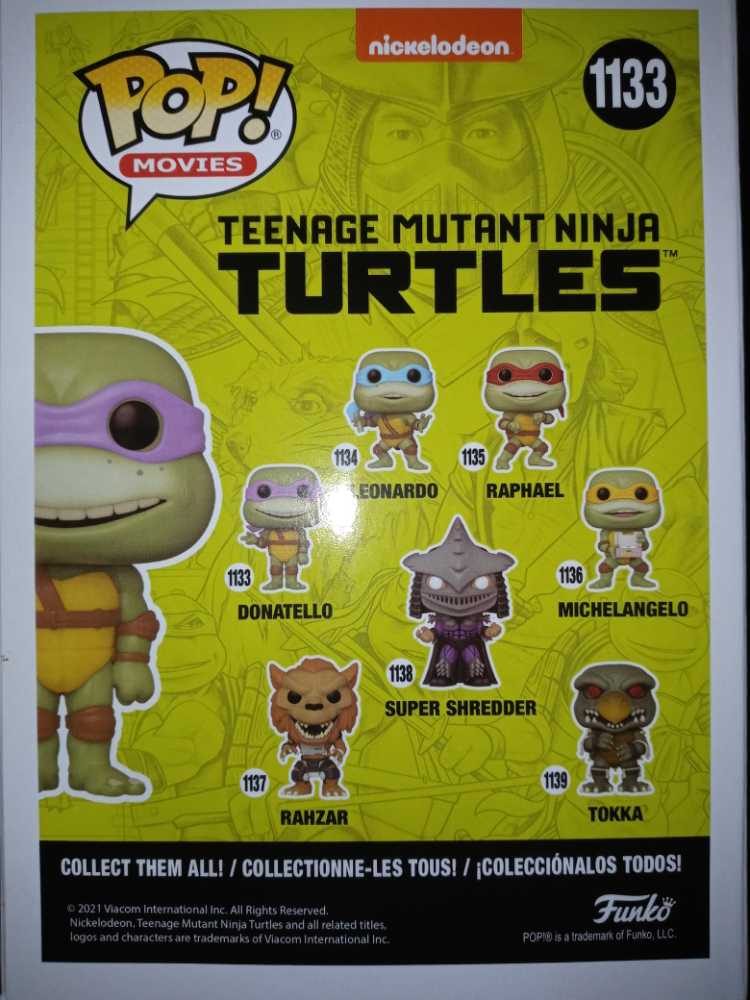 TMNT- Donatello Funko 1133 - Funko Pop! Movies (Teenage Mutant Ninja Turtles II: The Secret of the Ooze) action figure collectible [Barcode 889698561600] - Main Image 2