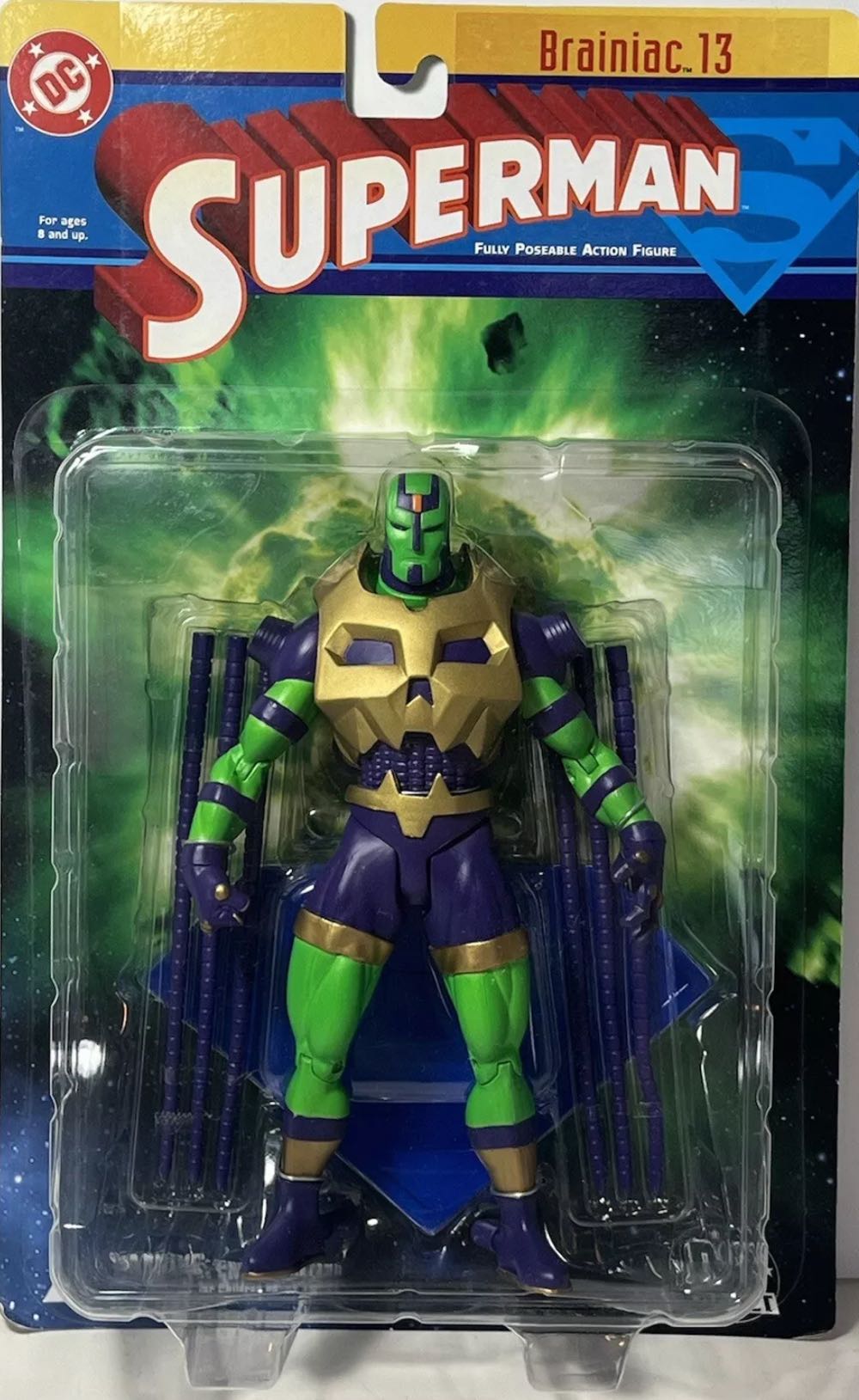 Brainiac Dc Direct Superman Series 1 Brainiac 13 Moc 9 Poa 6 Tendrils  action figure collectible [Barcode 761941236209] - Main Image 3