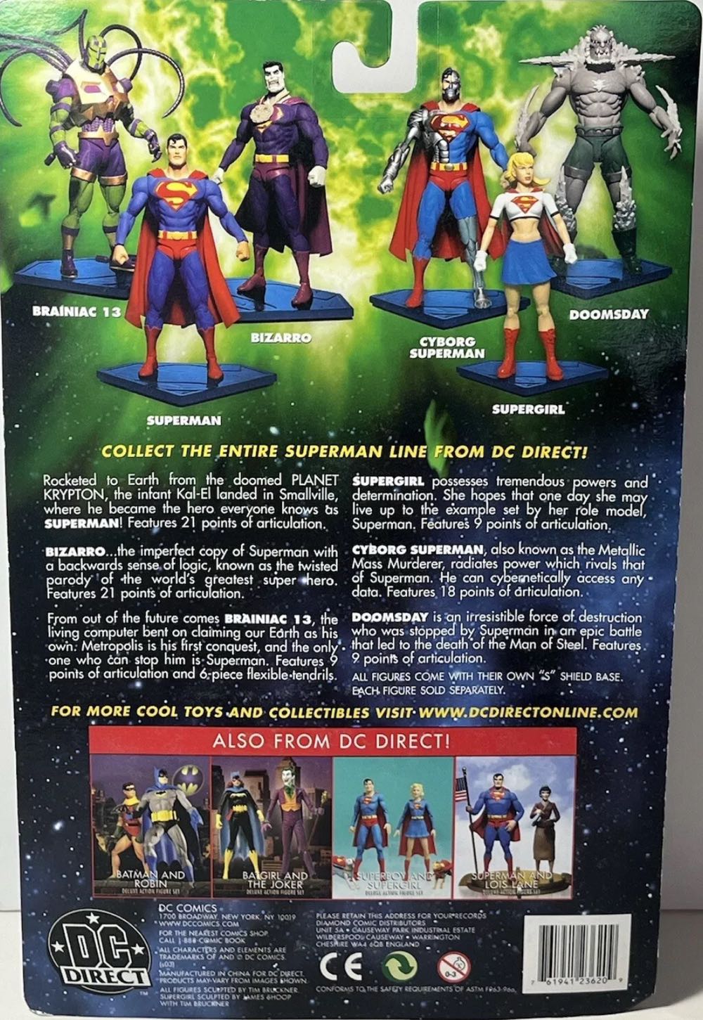 Brainiac Dc Direct Superman Series 1 Brainiac 13 Moc 9 Poa 6 Tendrils  action figure collectible [Barcode 761941236209] - Main Image 4