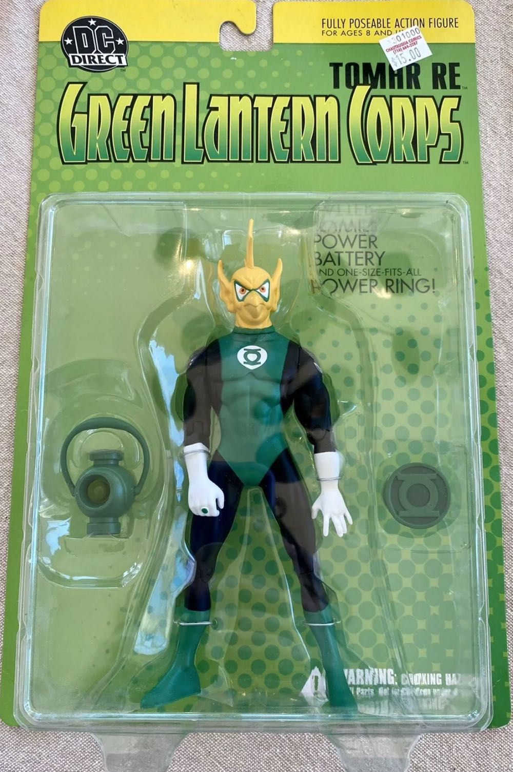 Green Lantern Corps Tomar Re Action Figure ** - DC Direct (DC Direct: 6”) action figure collectible [Barcode 761941231693] - Main Image 3