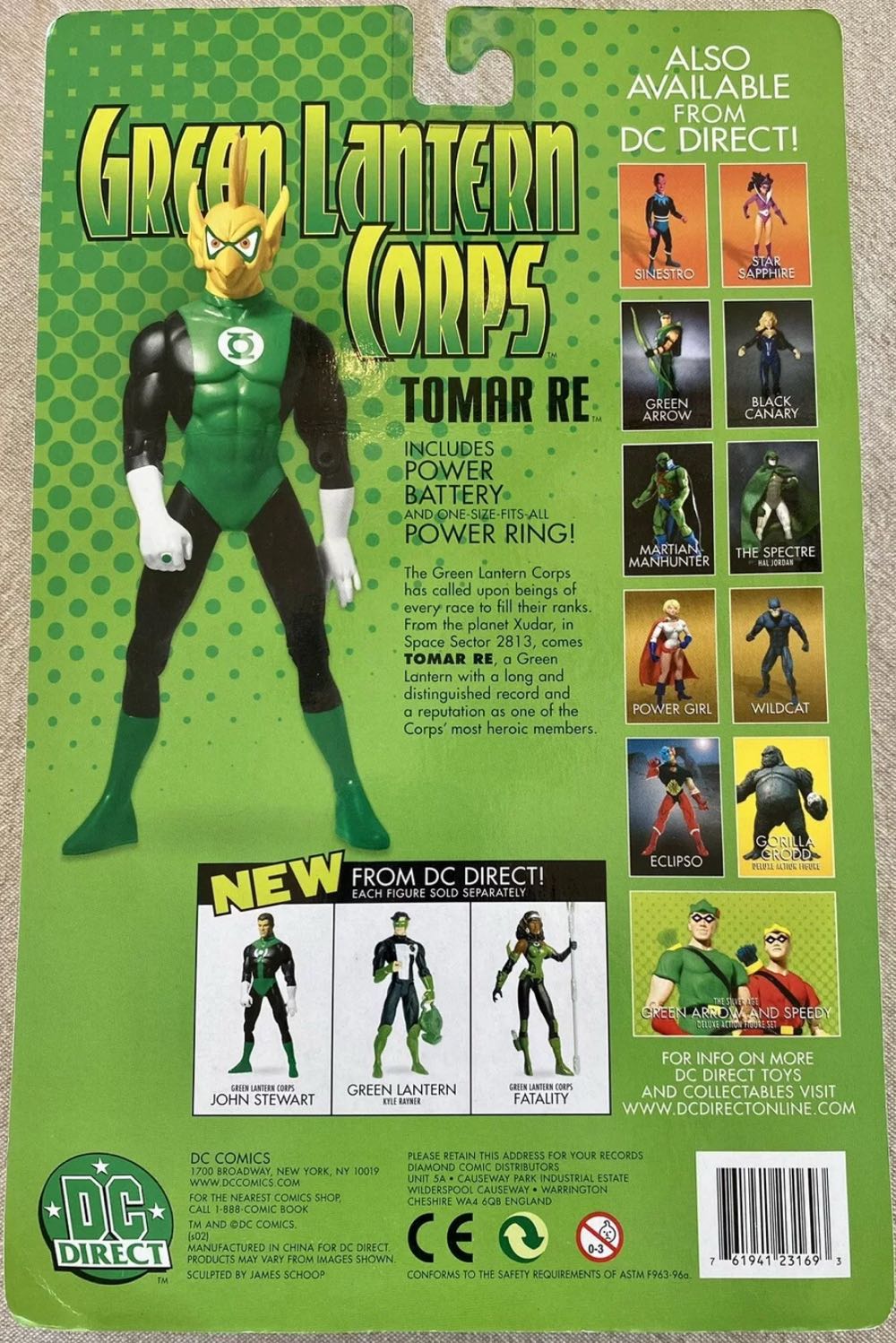Green Lantern Corps Tomar Re Action Figure ** - DC Direct (DC Direct: 6”) action figure collectible [Barcode 761941231693] - Main Image 4