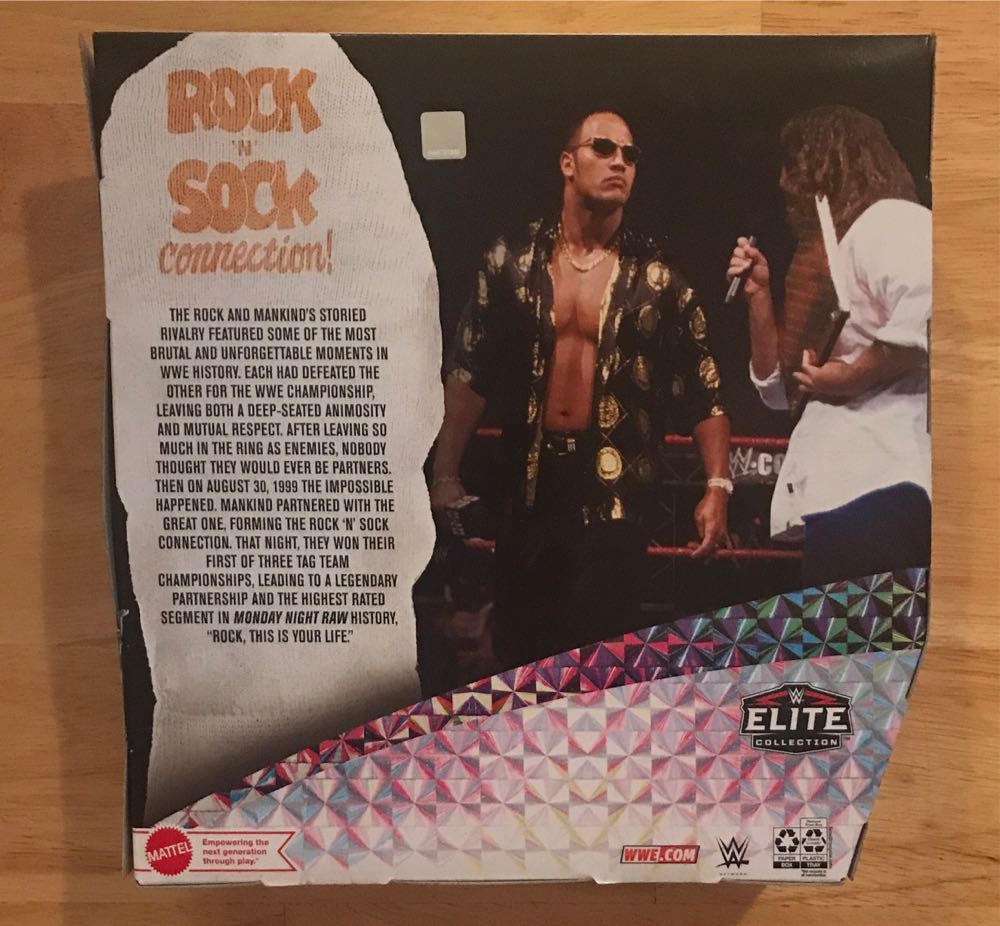 The Rock & Mankind - Mattel Wwe (Wwe Elite) action figure collectible [Barcode 887961922417] - Main Image 2
