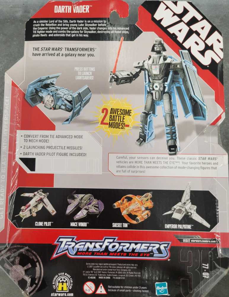 Darth Vader Tie Advanced Carded - Hasbro (Star Wars Crossover) action figure collectible - Main Image 3