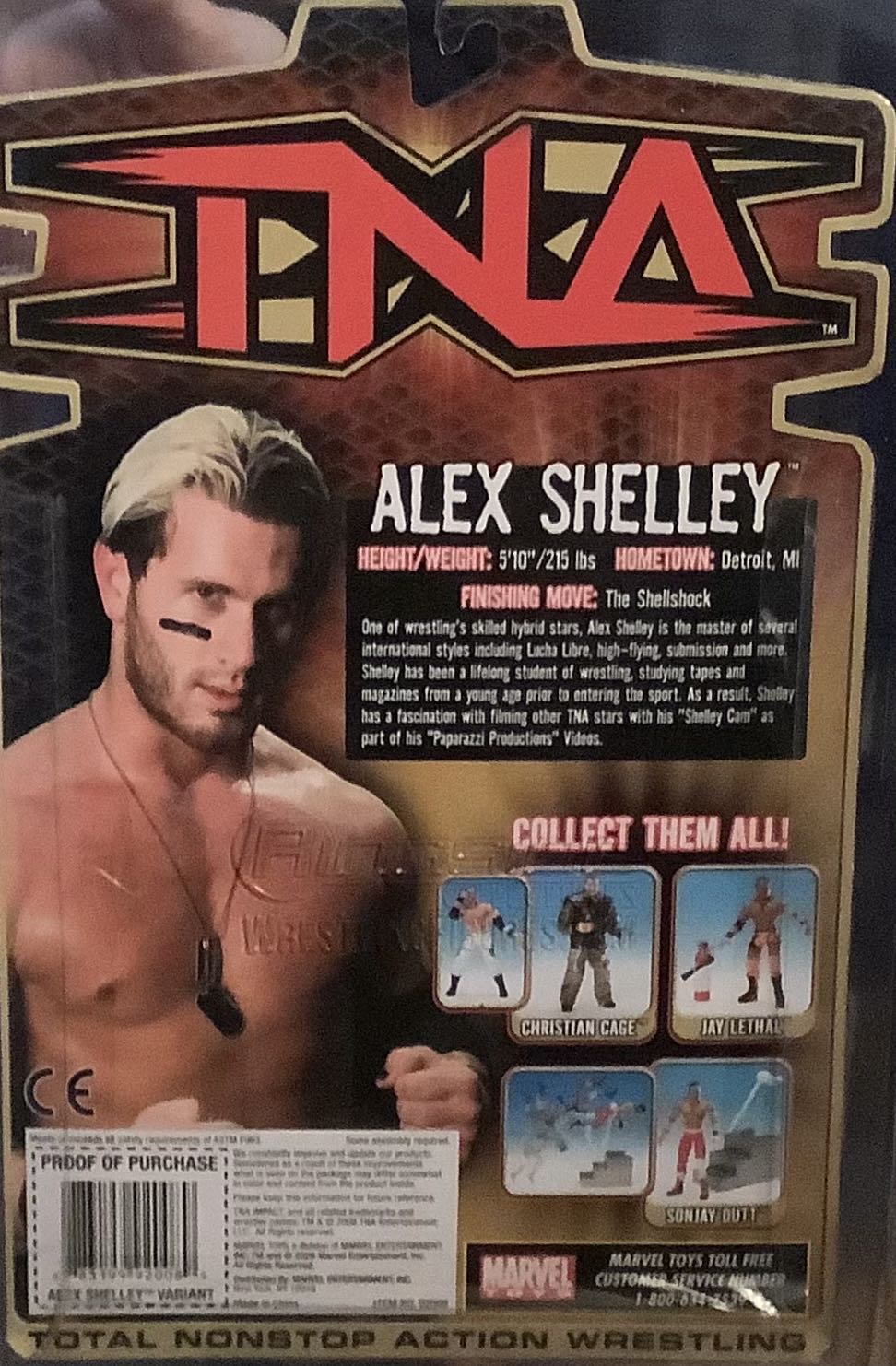 Alex Shelly  (Wrestleling) action figure collectible [Barcode 883199920089] - Main Image 2