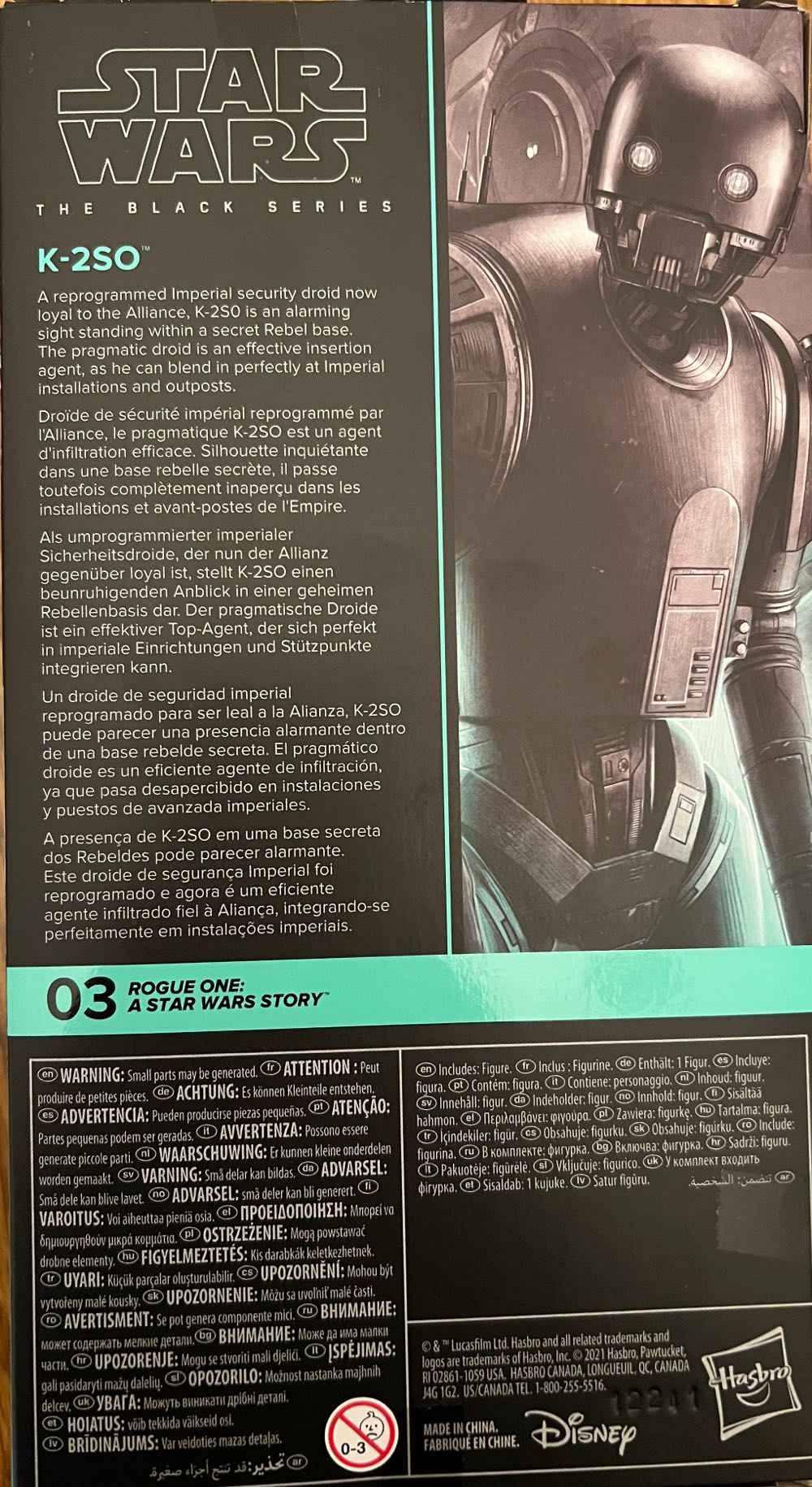 K-2SO (03 Rogue One) - Hasbro (Star Wars Black Series 6”) action figure collectible - Main Image 3
