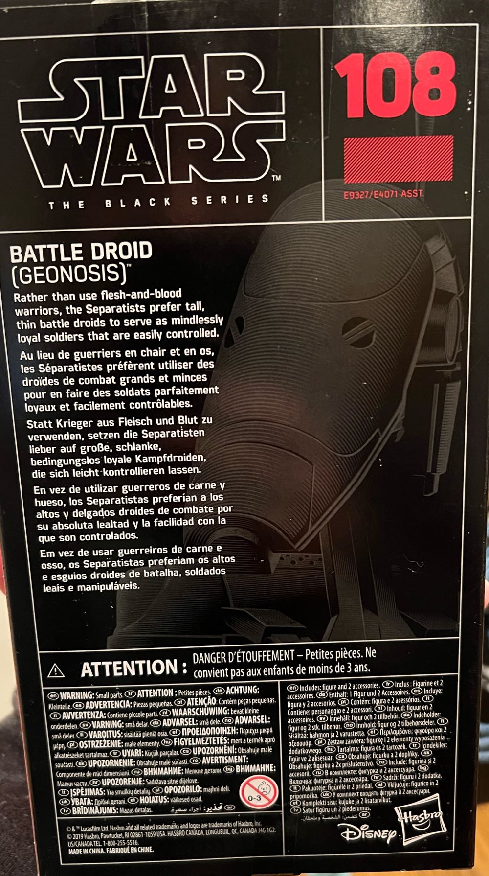 Battle Droid (Geonosis) #108 - Hasbro (Star Wars Black Series 6”) action figure collectible - Main Image 3