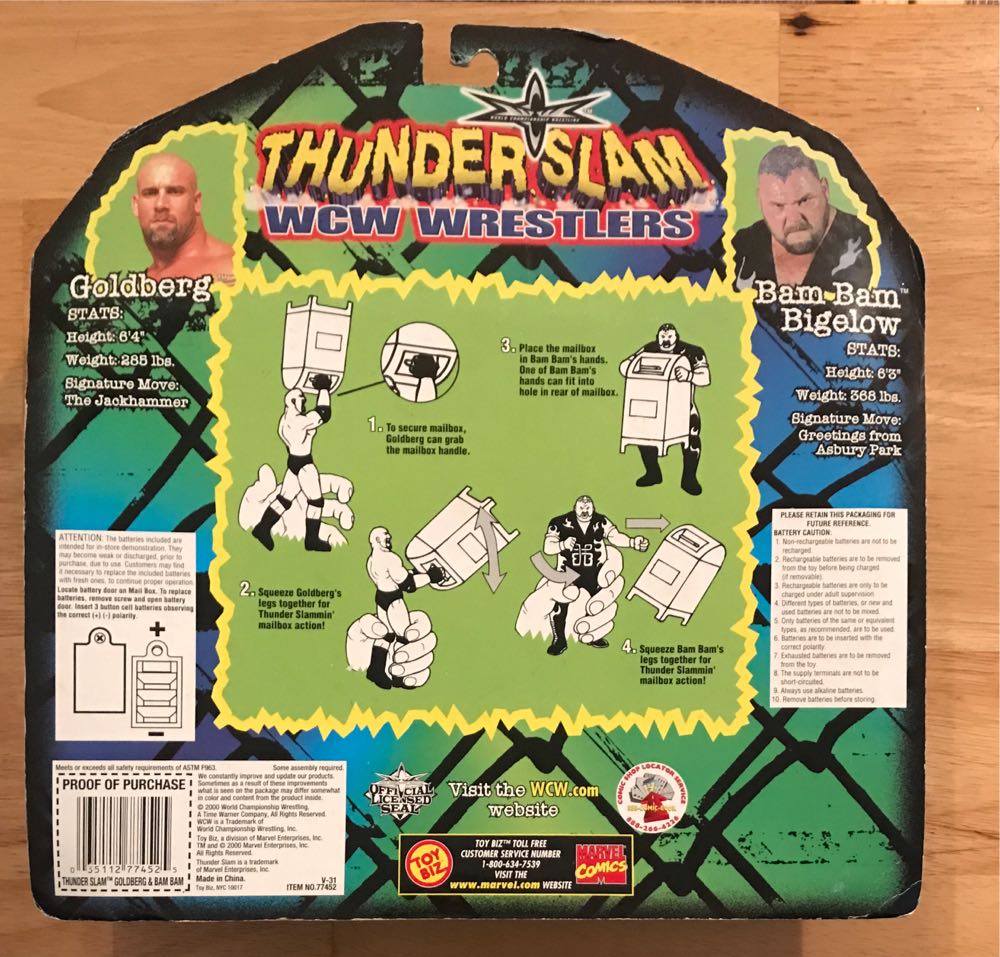 Bam Bam Bigelow [Orange] - Toy Biz (WCW - Toy Biz) action figure collectible [Barcode 035112774525] - Main Image 2