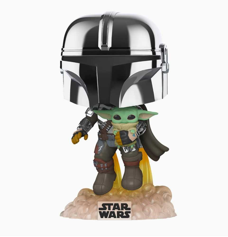 #402 The Mandalorian With Grogu - Funko (Funko Pop!) action figure collectible [Barcode 889698554961] - Main Image 4