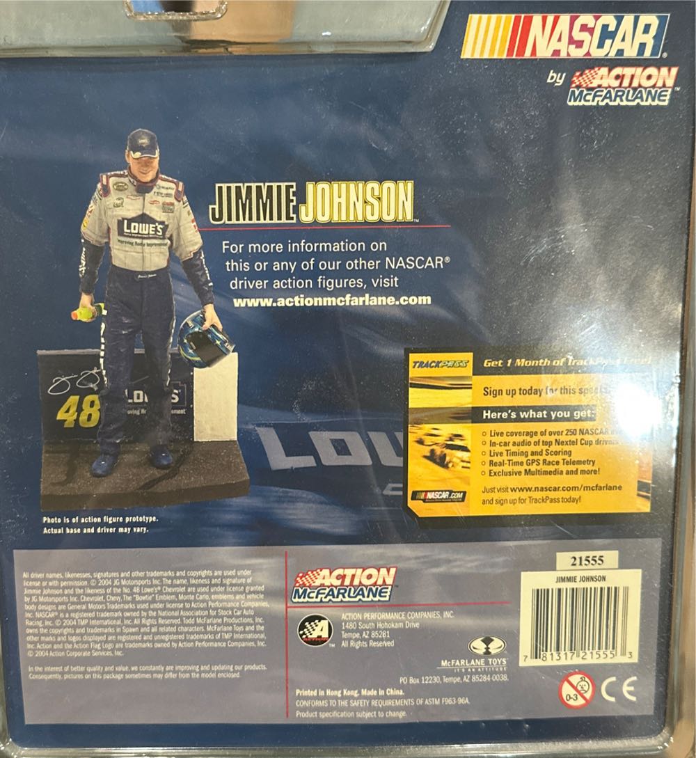 Johnson Nascar By Mcfarlane #48 Lowe’s Jimmie Johnson Series 2 Holding Helmet  action figure collectible [Barcode 781317215553] - Main Image 2