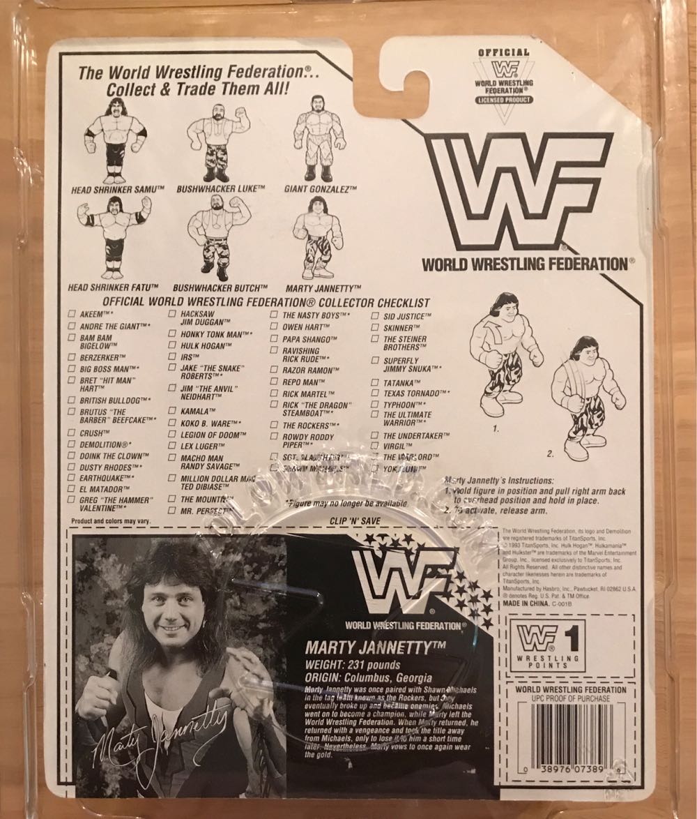 Marty Jannetty - Hasbro (WWF) action figure collectible [Barcode 038976073896] - Main Image 2