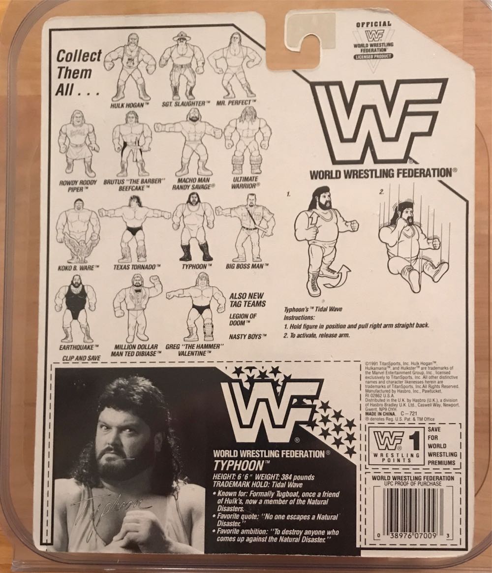Typhoon - WWF Hasbro (WWF Hasbro Series 3) action figure collectible [Barcode 038976070093] - Main Image 2