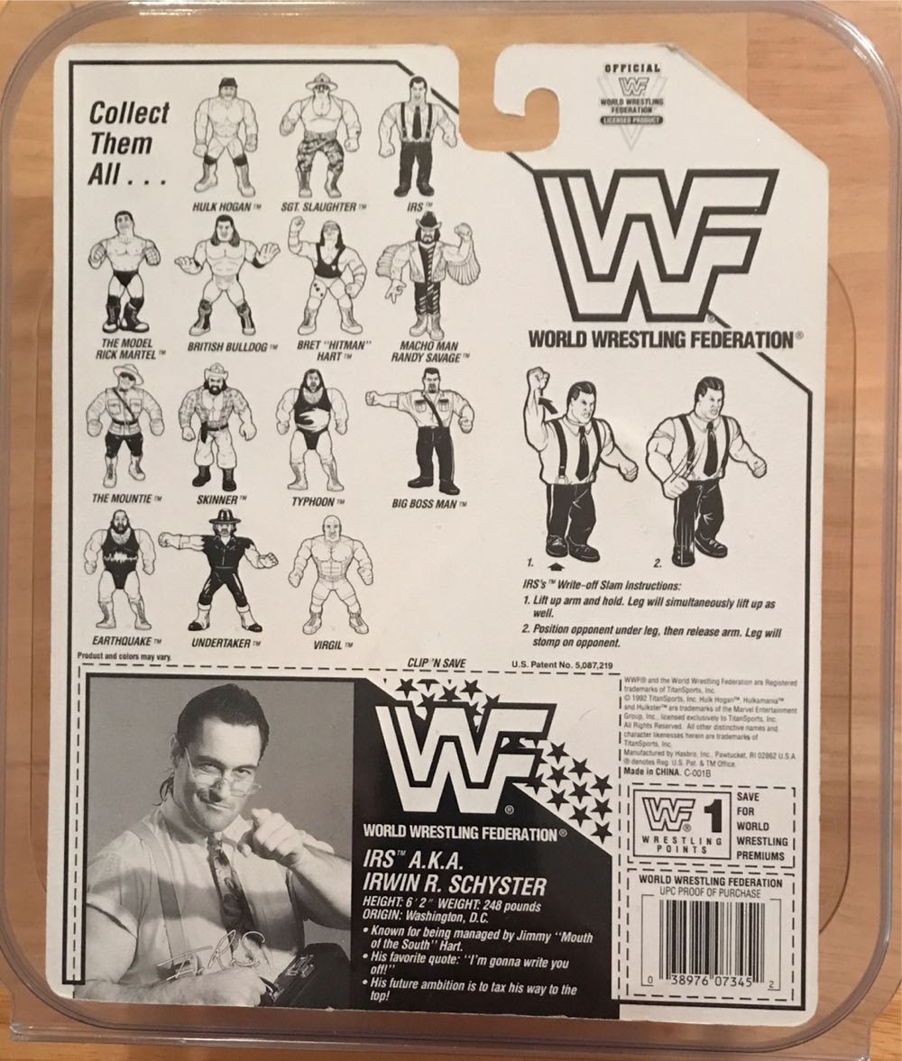 WWF Hasbro I.R.S. - WWF Hasbro (WWF Hasbro Series 5) action figure collectible [Barcode 038976073452] - Main Image 2