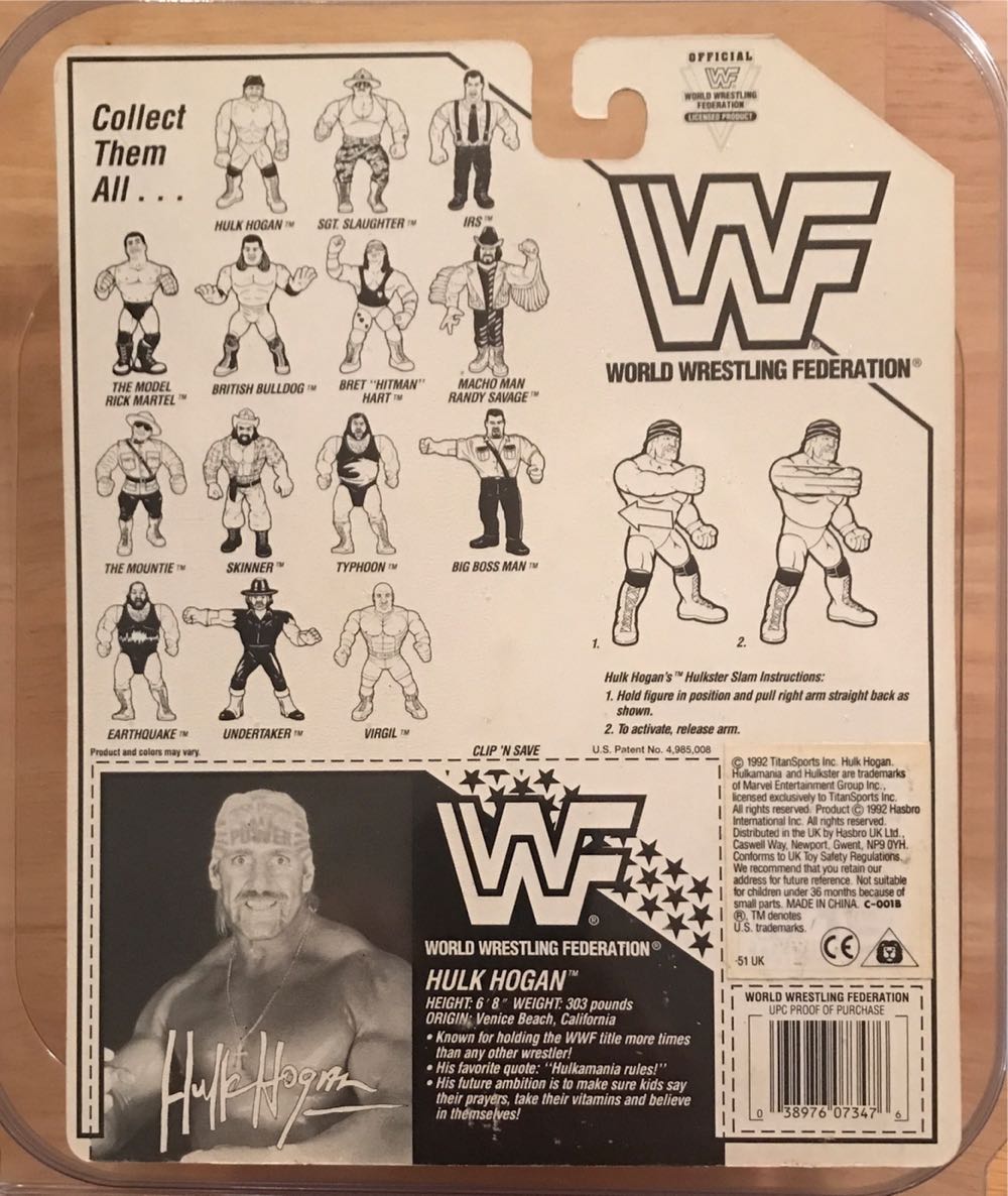 WWF Hasbro - Hulk Hogan Series 5 - Hasbro (WWF Hasbro) action figure collectible [Barcode 038976073476] - Main Image 2