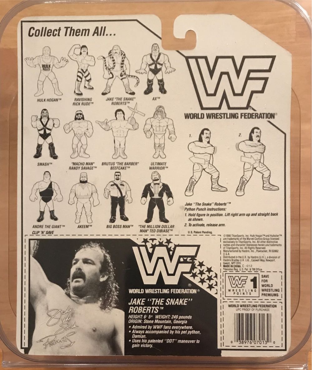Skinner - WWF Hasbro (WWF Hasbro Series 1) action figure collectible [Barcode 038976070130] - Main Image 2
