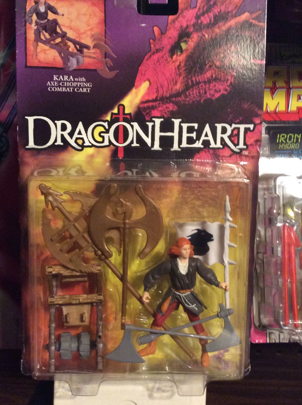 Kenner Dragonheart Kara Dragonheart Kenner Vintage Kenner 3.5” With Axe Chopping Combat Cart Kenner Dragon Heart Kara Felton  action figure collectible [Barcode 076281616032] - Main Image 2