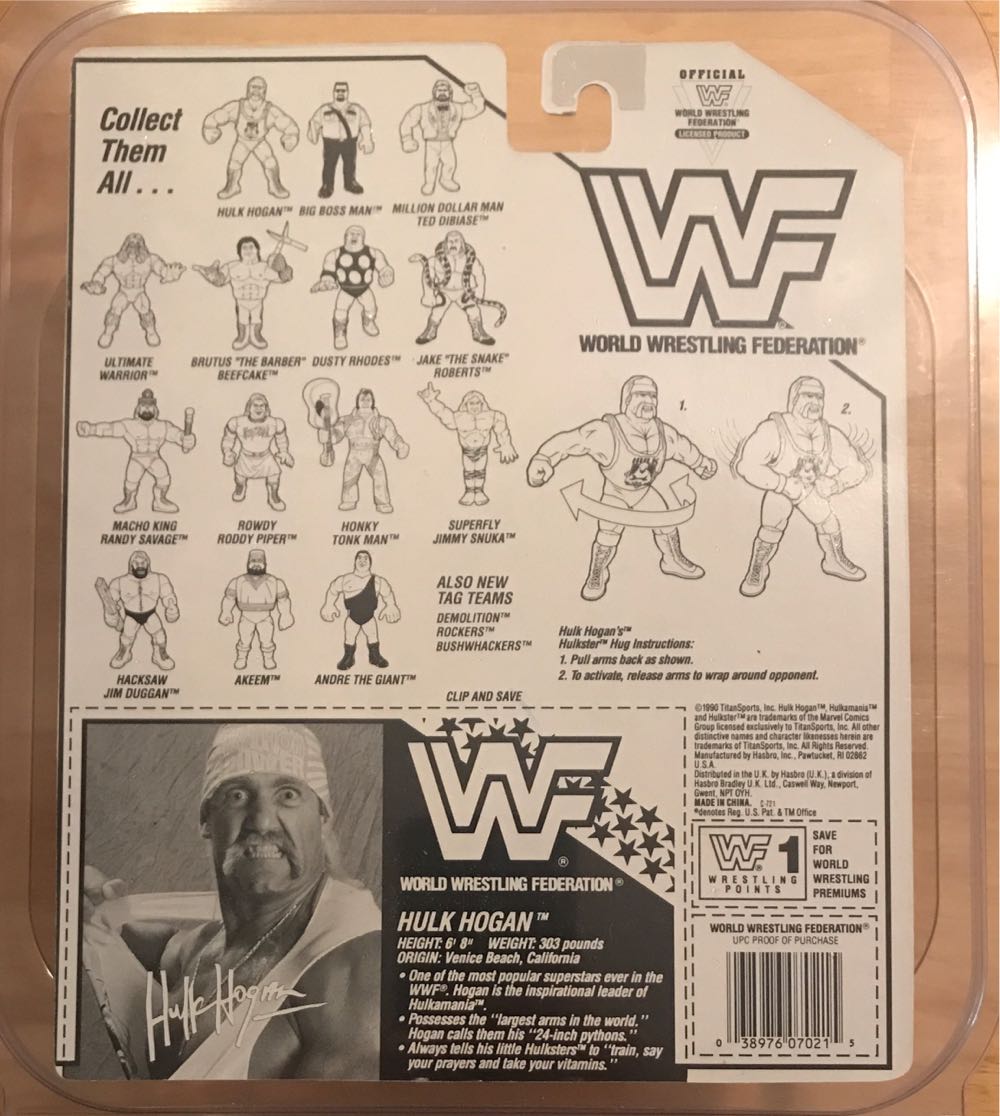 WWF Hasbro - Hulk Hogan Series 3 - Hasbro (WWF Hasbro) action figure collectible [Barcode 038976070215] - Main Image 2