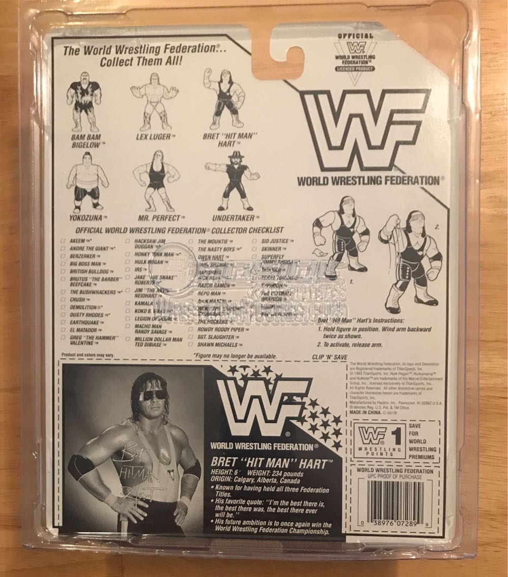 WWF Hasbro - Bret Hart Series 8 - Hasbro (WWF Hasbro) action figure collectible [Barcode 038976072899] - Main Image 2