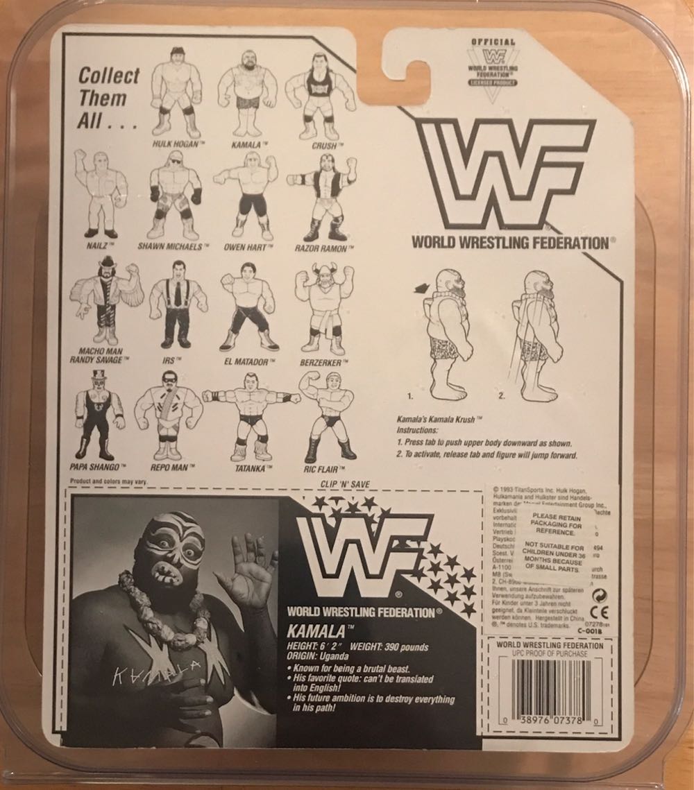 Kamala - Hasbro (WWF - Hasbro) action figure collectible [Barcode 038976073780] - Main Image 2