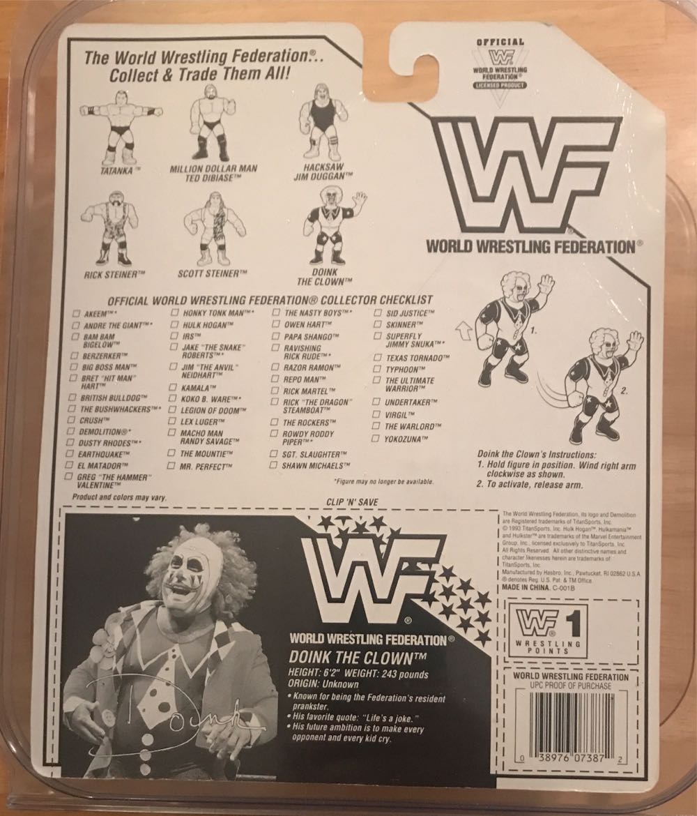 Doink Hasbro - WWF Hasbro (Doink The Clown) action figure collectible [Barcode 038976073872] - Main Image 2