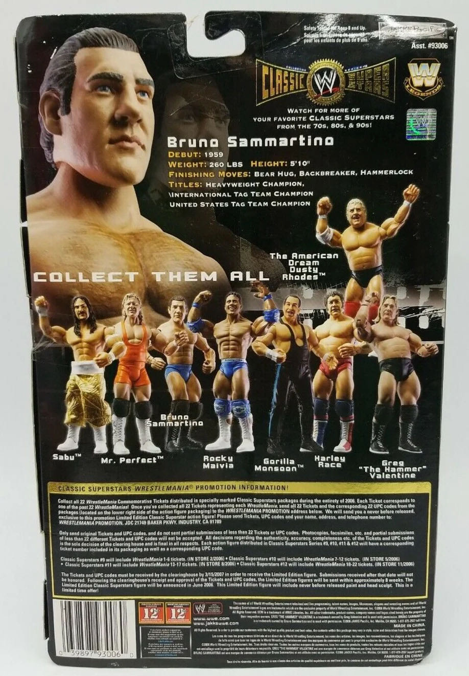 Bruno Sammartino - JAKKS Pacific, Inc. (WWE Classic Superstars) action figure collectible - Main Image 3