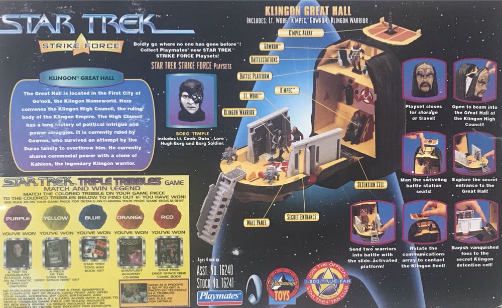 Star Trek STRIKE FORCE MICRO MACHINES KLINGON GREAT HALL PLAYSET MIP - Playmates Toys (Star Trek Strike Force) action figure collectible [Barcode 043377162414] - Main Image 2