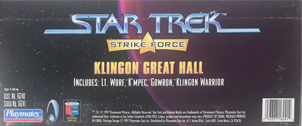 Star Trek STRIKE FORCE MICRO MACHINES KLINGON GREAT HALL PLAYSET MIP - Playmates Toys (Star Trek Strike Force) action figure collectible [Barcode 043377162414] - Main Image 3