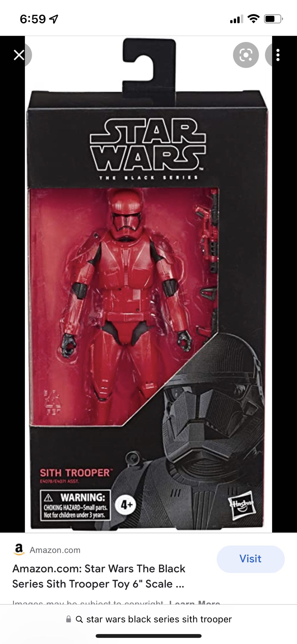 Star Wars The Black Series #92 Sith Trooper  - Hasbro (Star Wars) action figure collectible - Main Image 1