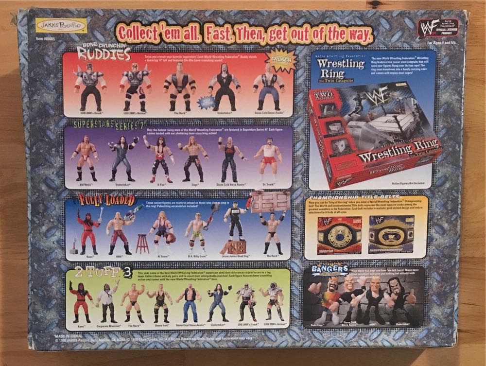 WWF Jakks BCA Wrestlemania XV Fully Loaded Special Edition Collector’s Set 4 Pack: The Undertaker, “Stone Cold” Steve Austin, Road Dogg, Billy Gunn - WWF Jakks Pacific BCA (WWF Jakks Bone Crunching Action Special Edition Collector’s Set) action figure collectible [Barcode 039897806655] - Main Image 2