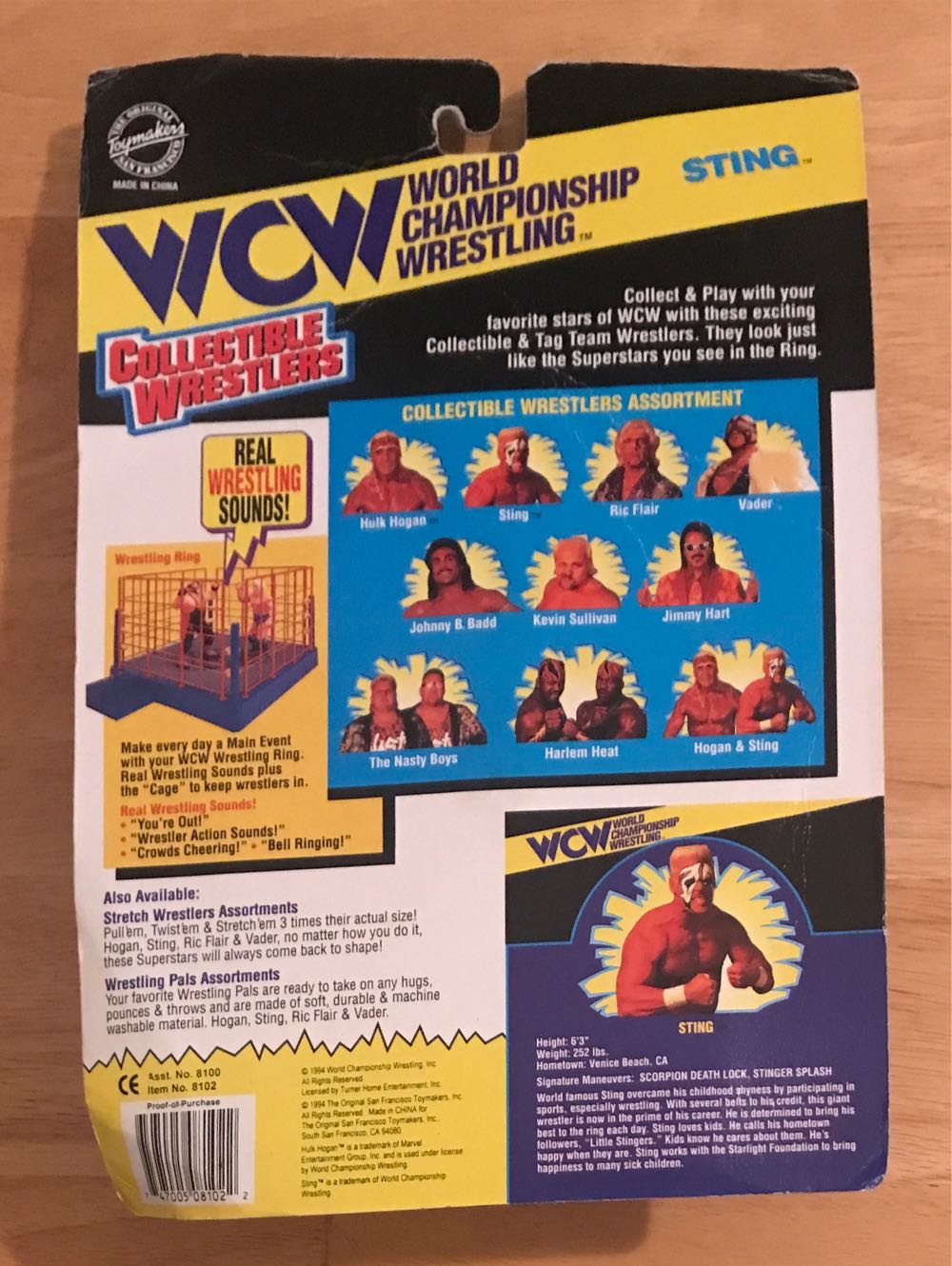 WCW OSFTM Series 1: Sting (Blue Tights Variant) - WCW Original San Francisco Toymakers Inc. (WCW OSFTM Series 1) action figure collectible [Barcode 747005081022] - Main Image 2