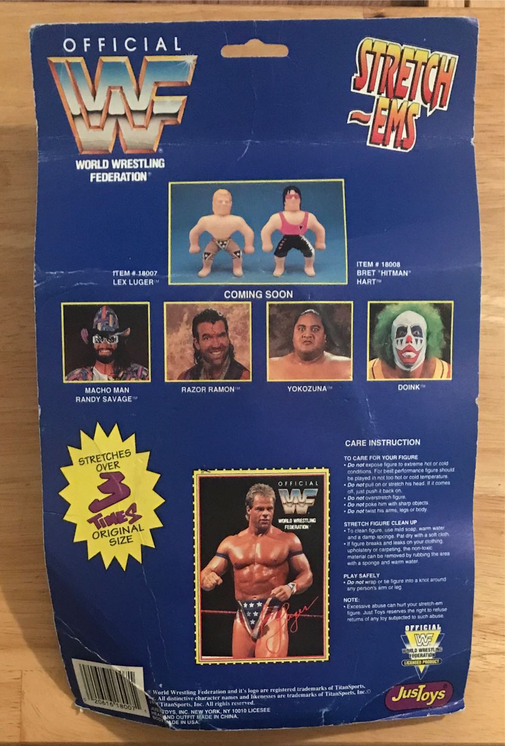 WWF JustToys Stretch-Ems Series 1 Lex Luger - WWF JustToys Stretch-Ems (WWF JustToys Stretch-Ems Series 1) action figure collectible [Barcode 020616180071] - Main Image 2