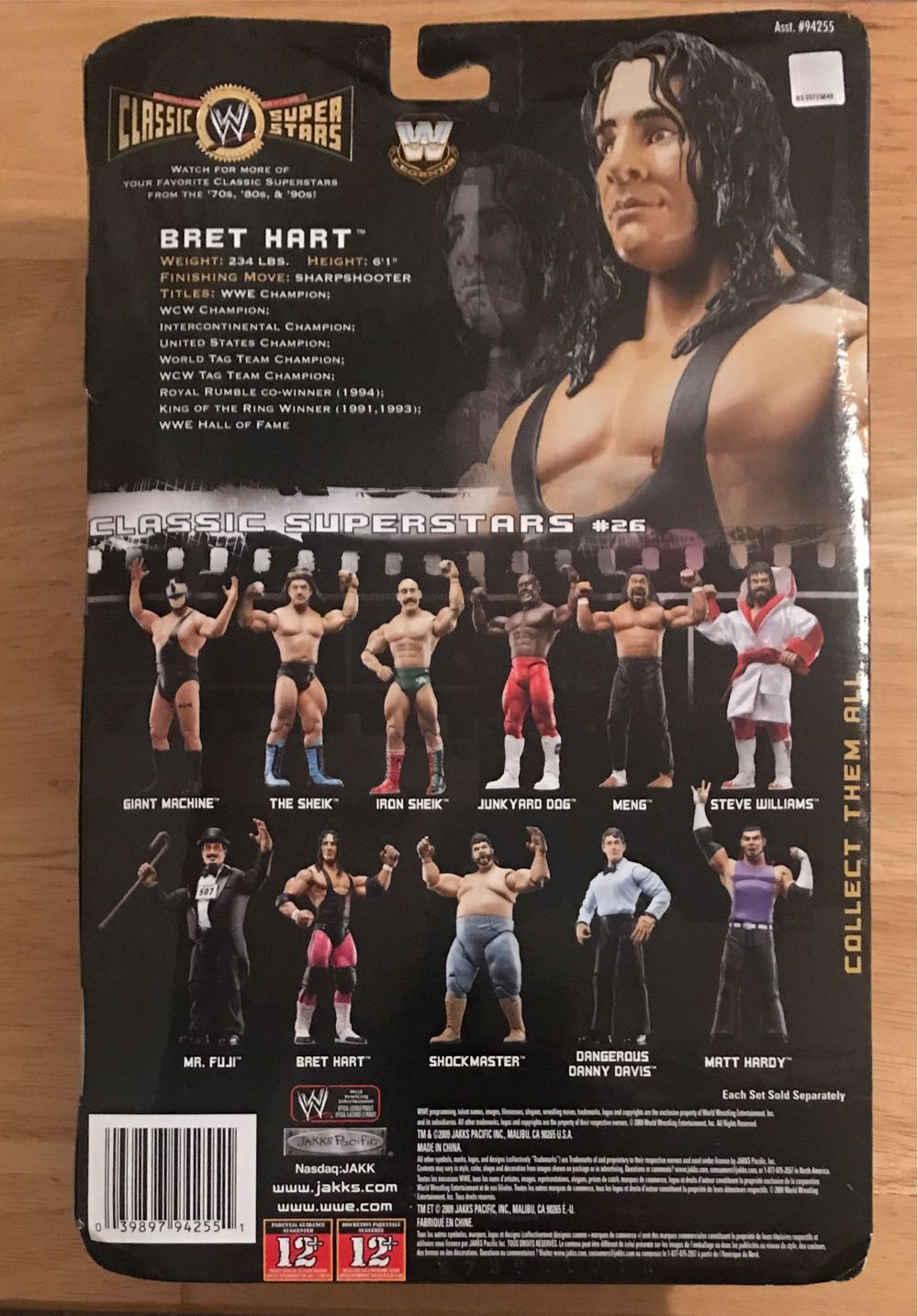 Bret “Hit Man” Hart Jakks Classic Superstars Series 26 - WWE Jakks Pacific Classic Superstars (WWE Jakks Classic Superstars Series 26) action figure collectible [Barcode 039897942551] - Main Image 2