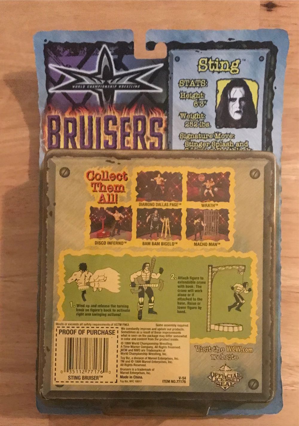 WCW ToyBiz Bruisers Series Sting - WCW Toybiz (WCW ToyBiz Bruisers Series) action figure collectible [Barcode 035112771760] - Main Image 2