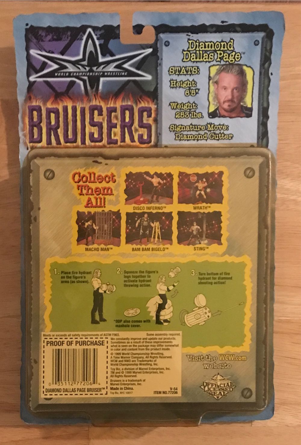 WCW ToyBiz Bruisers Series Diamond Dallas Page - WCW Toybiz (WCW ToyBiz Bruisers Series) action figure collectible [Barcode 035112772064] - Main Image 2