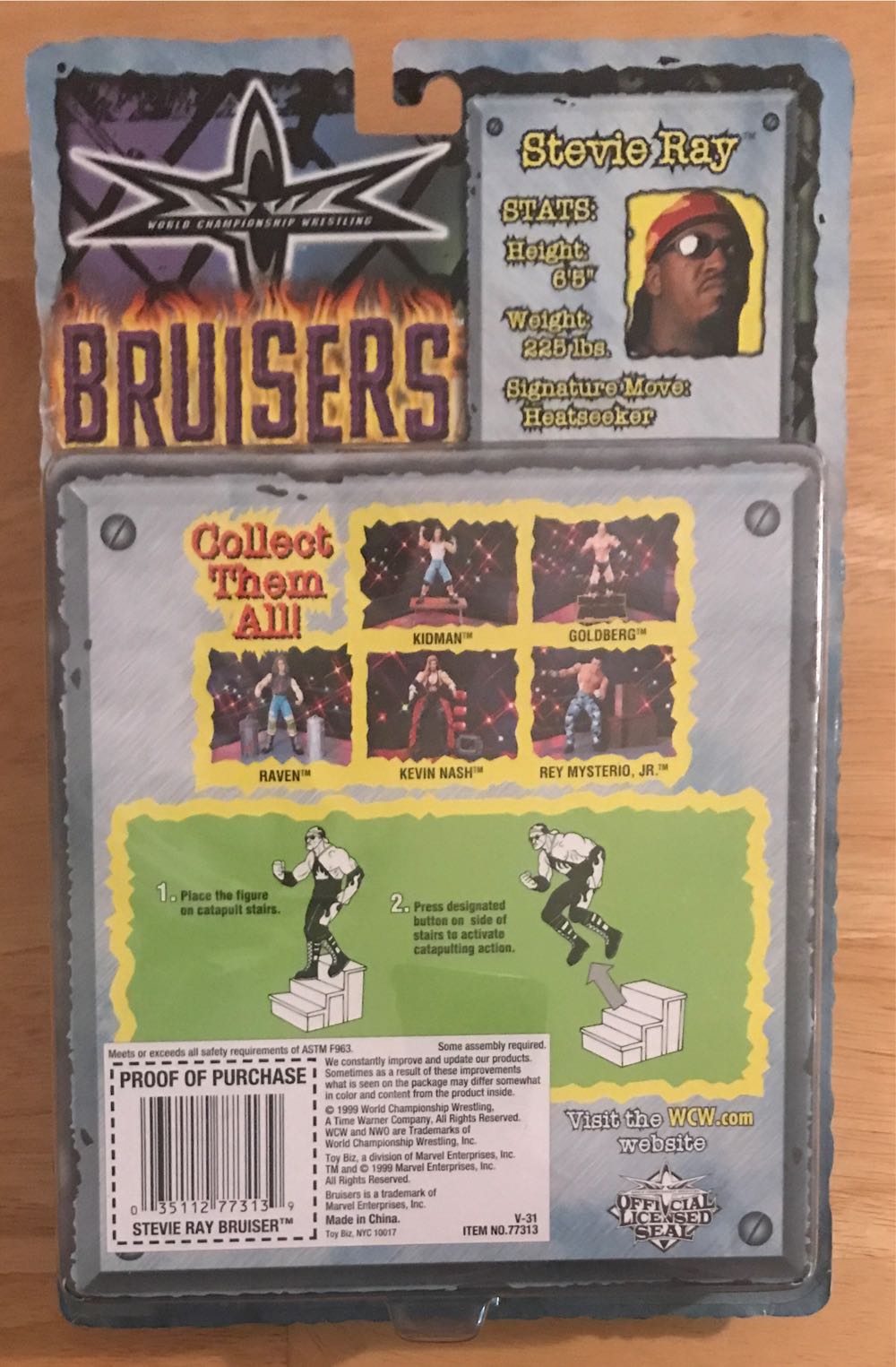 Stevie Ray - Toy Biz (WCW - Toy Biz) action figure collectible [Barcode 035112773139] - Main Image 2