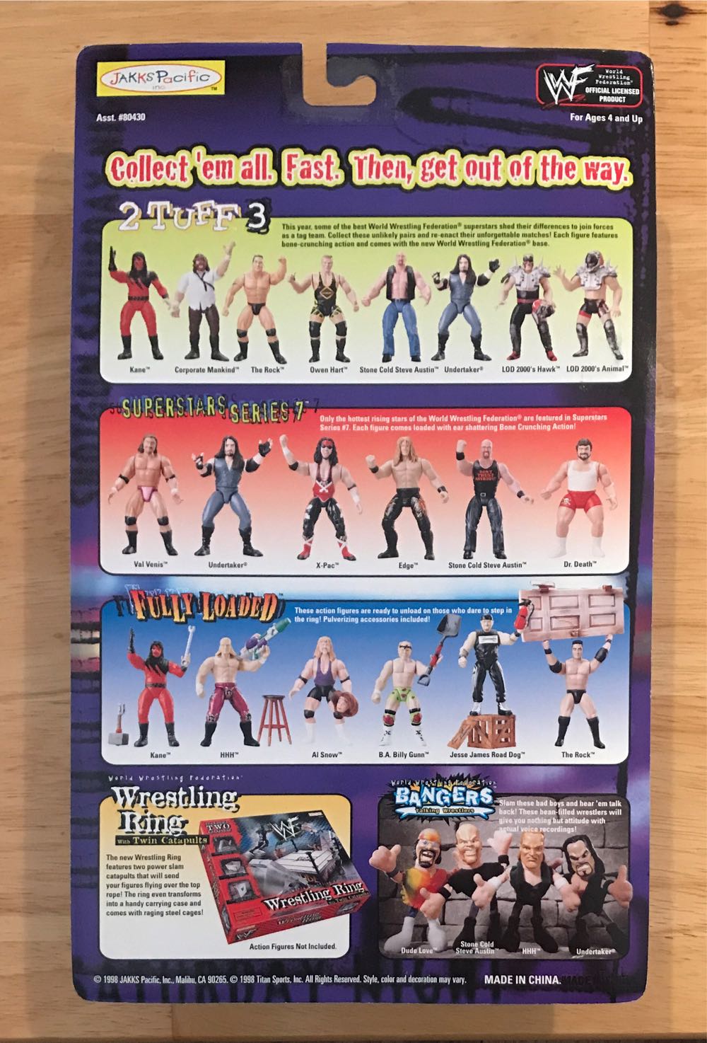 WWF Double J Jeff Jarrett Jakks Pacific BCA Shotgun Saturday Night Series 2: - WWF Jakks Pacific BCA (WWF Jakks Pacific BCA Shotgun Saturday Night Series 2) action figure collectible [Barcode 039897804361] - Main Image 2