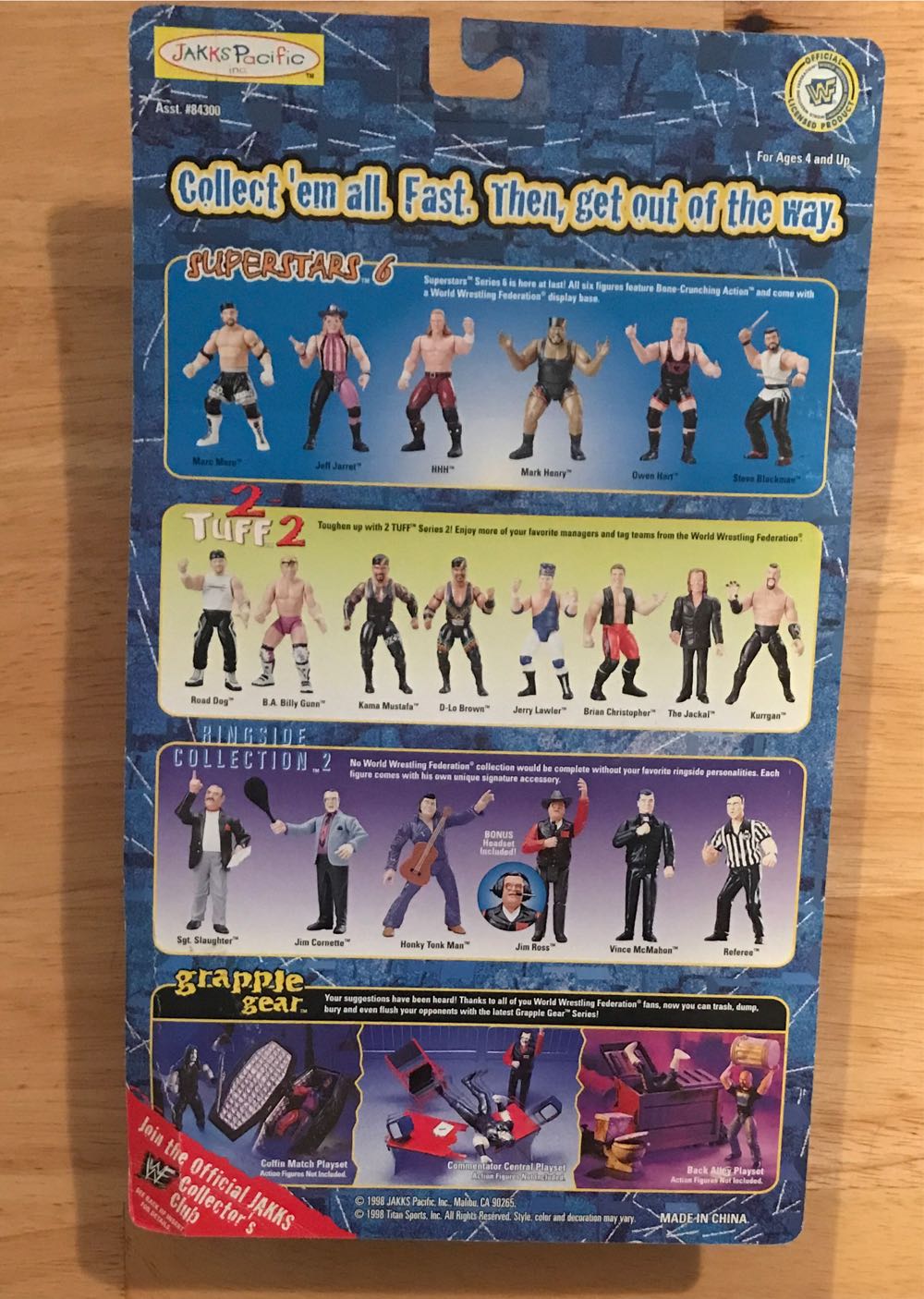 WWF Jakks Pacific BCA Superstars Series 6: “Double J” Jeff Jarrett - WWF Jakks Pacific BCA (WWF Jakks Pacific BCA Superstars Series 6) action figure collectible [Barcode 039897843025] - Main Image 2