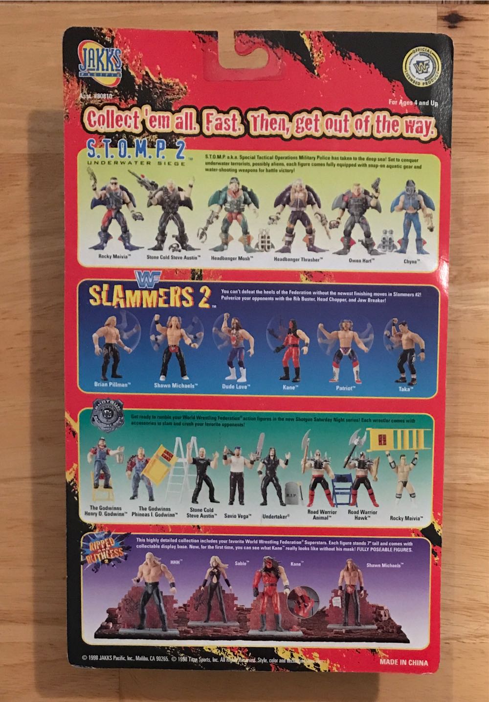 WWF Jakks Pacific BCA Wrestlemania XIV Series: Headbanger Thrasher - WWF Jakks Pacific BCA (WWF Jakks Pacific BCA Wrestlemania XIV) action figure collectible [Barcode 039897808123] - Main Image 2