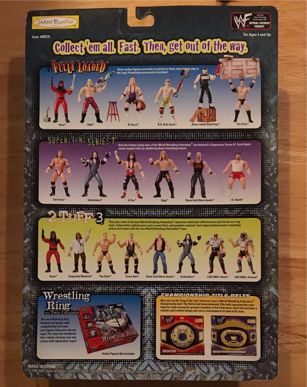 WWF Jakks Pacific BCA Wrestlemania XV Fully Loaded Series 1: The Rock - WWF Jakks Pacific BCA (WWF Jakks Pacific BCA Wrestlemania XV Fully Loaded Series 1) action figure collectible [Barcode 039897805764] - Main Image 2