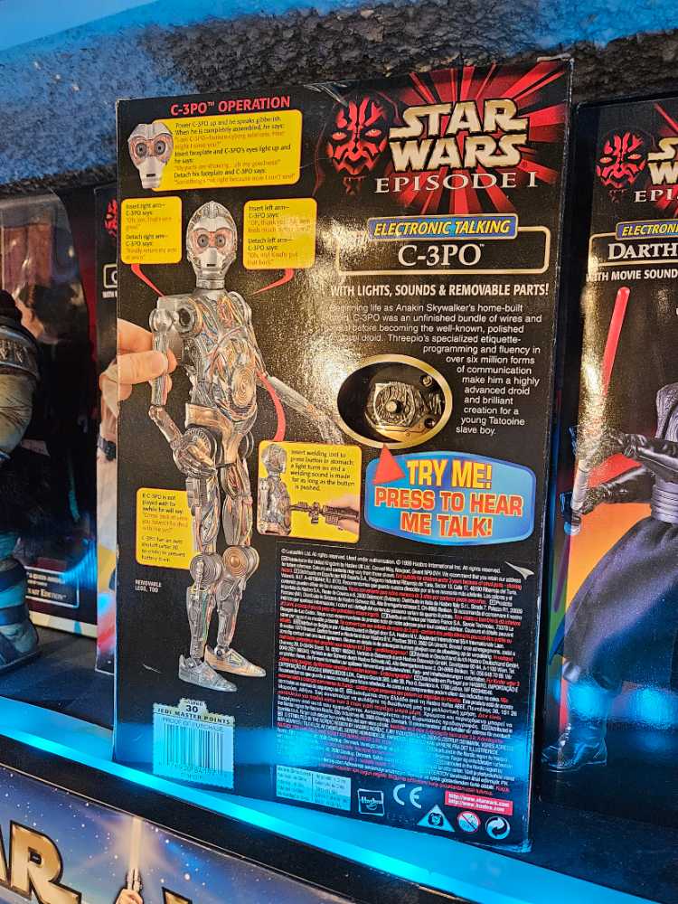 Electronic Talking C-3P0 - Hasbro (Star Wars: The Phantom Menace) action figure collectible [Barcode 076930841976] - Main Image 2