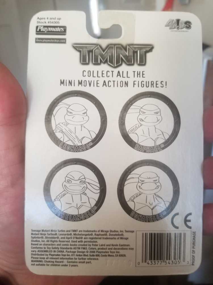 Miniature Michelangelo 2006 - Playmates Toys (Teenage Mutant Ninja Turtles) action figure collectible [Barcode 043377543053] - Main Image 2